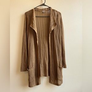 J. Jill long open knit cardigan.